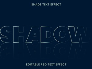 Textwirkung Schatten