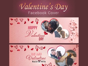 Plantilla de portada de Facebook del Día de San Valentín