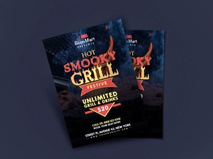 Grill & BBQ Flyer Template