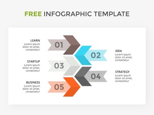 Infografikvorlage zum Start von Schritten