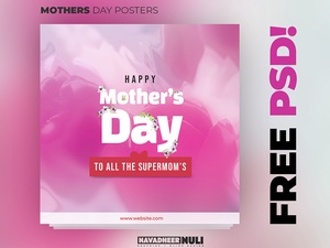 Plantilla de póster del Día de las Madres