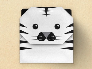 折り紙虎の封筒