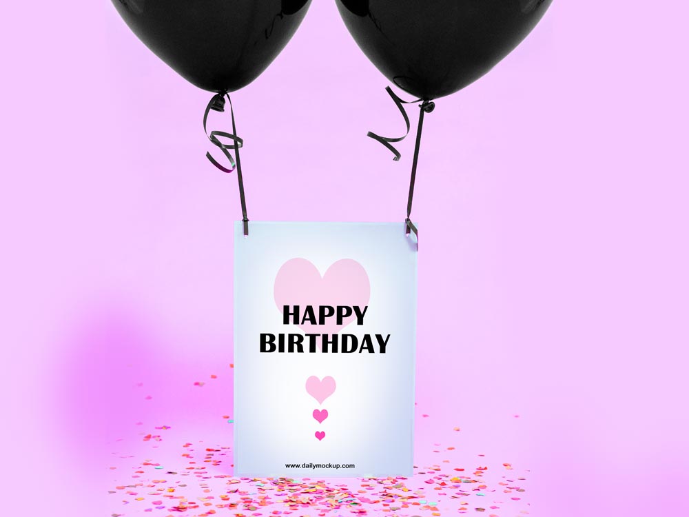 Download Birthday Greeting Card Mockup Free Psd Templates