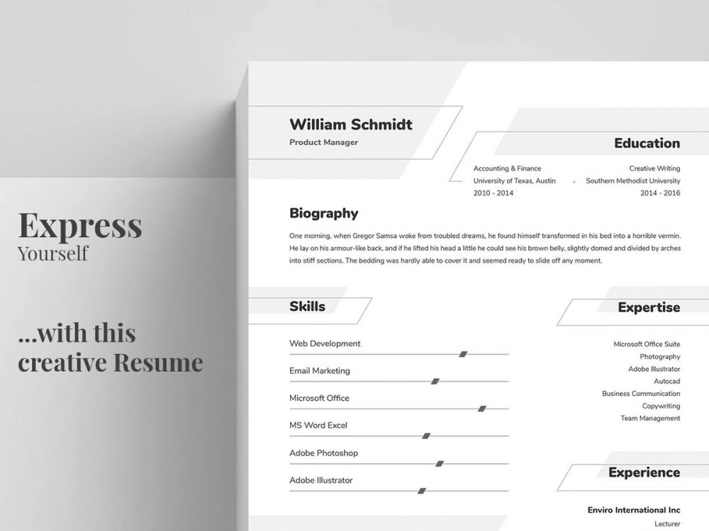 Free Resume Template Word Format Free Psd Templates