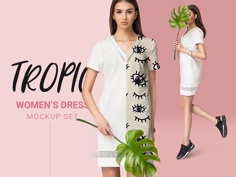 Download Female Dress Apparel Mockup Set Demo Free Psd Templates