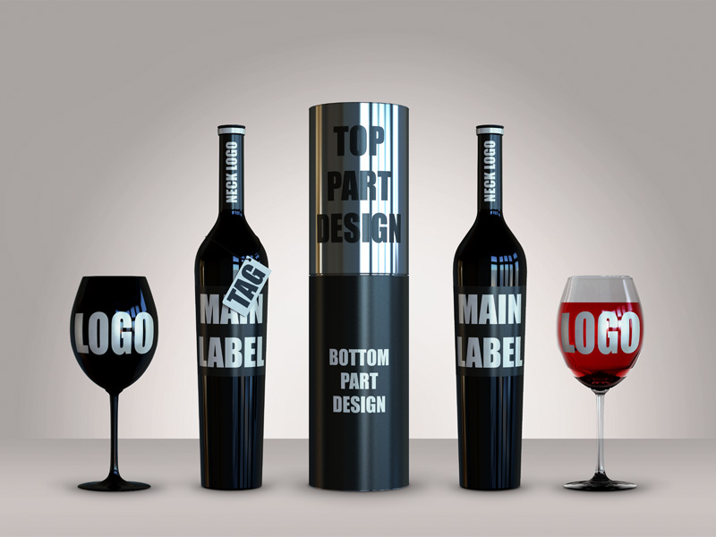 Download Collector S Black Bottle Wine Mockup Free Psd Templates