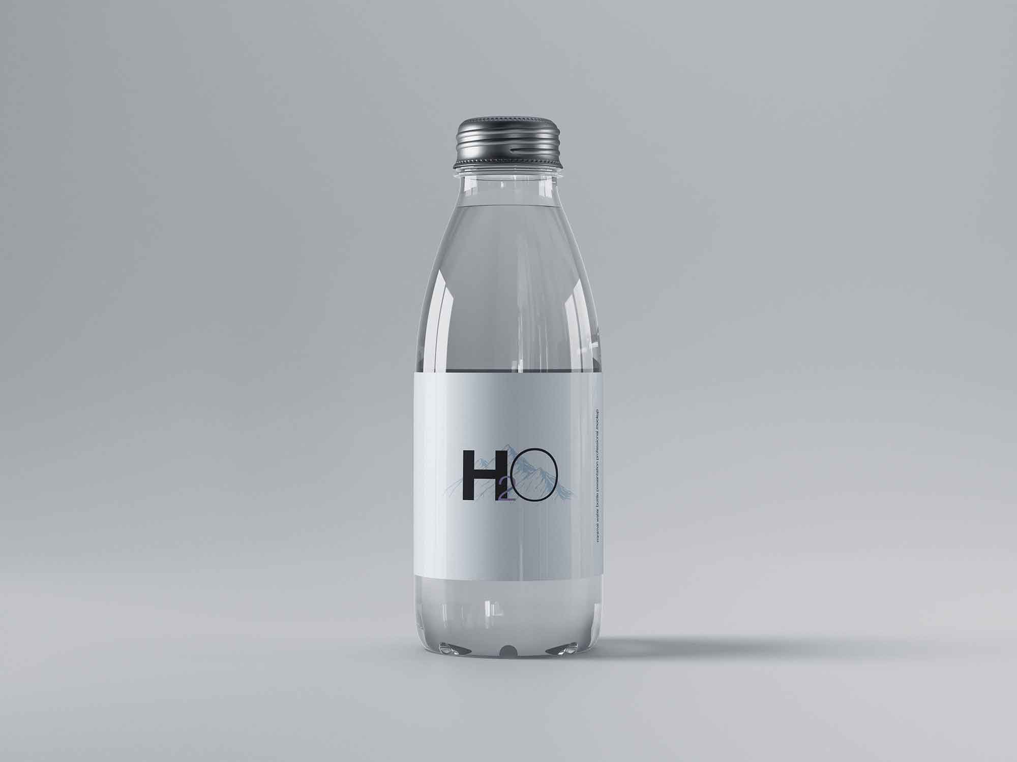 Download Free Mini Glass Water Bottle Mockup Free Psd Templates