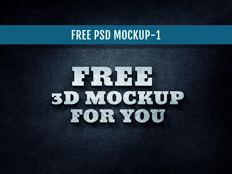 Download 3d Text Mockup Free Psd Templates