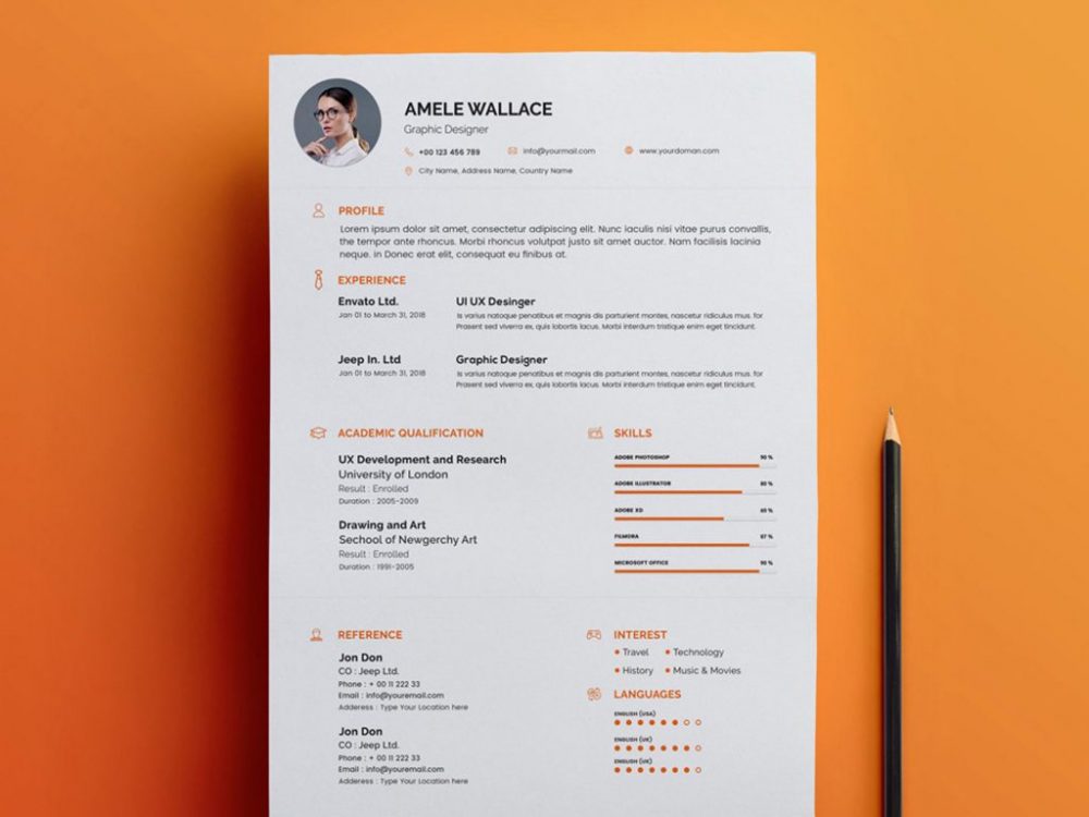 Download Free Resume Template Psd Format Free Psd Templates