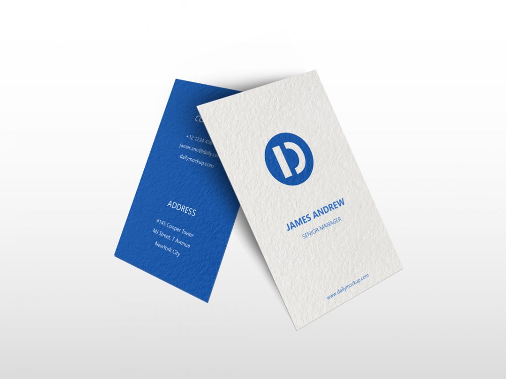 Download Vertical Business Card Mockup Free Free Psd Templates