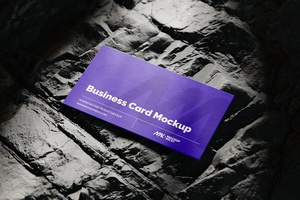 On Rock Business Card Mockup Set