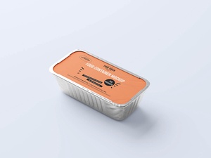 10 Free Disposable Aluminum Foil Food Container Mockup Files