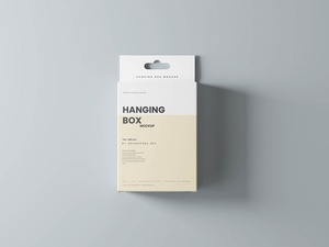 10個の無料ハンギング製品ボックスモックアップファイル