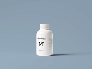 11 suppléments en plastique / pilules / médicaments Mockup Files de bouteille