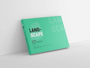 Couverture de livre de paysage à couverture souple gratuite maquette
