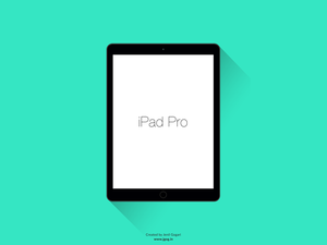 Maqueta de iPad Pro plana