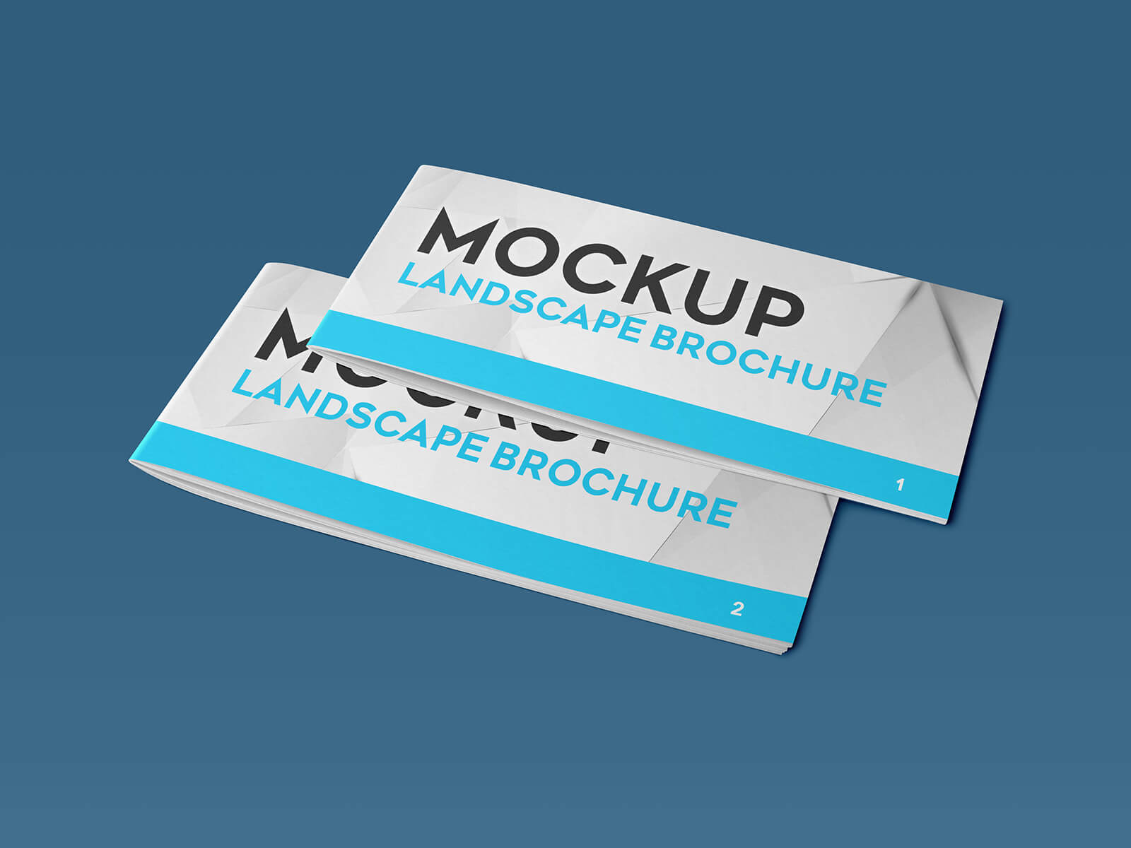 Extra lange Landschaft Bi-gefaltete Broschüre Mockup
