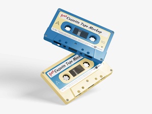 2 Free Cassette Tape Mockup 