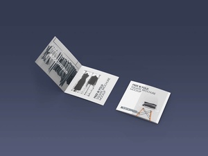 Bi-Fold Square Brochure Mockup
