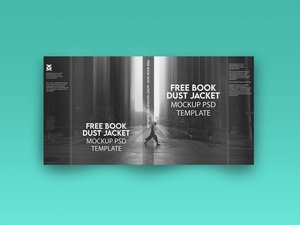 Free Book Dust Jacket Mockup