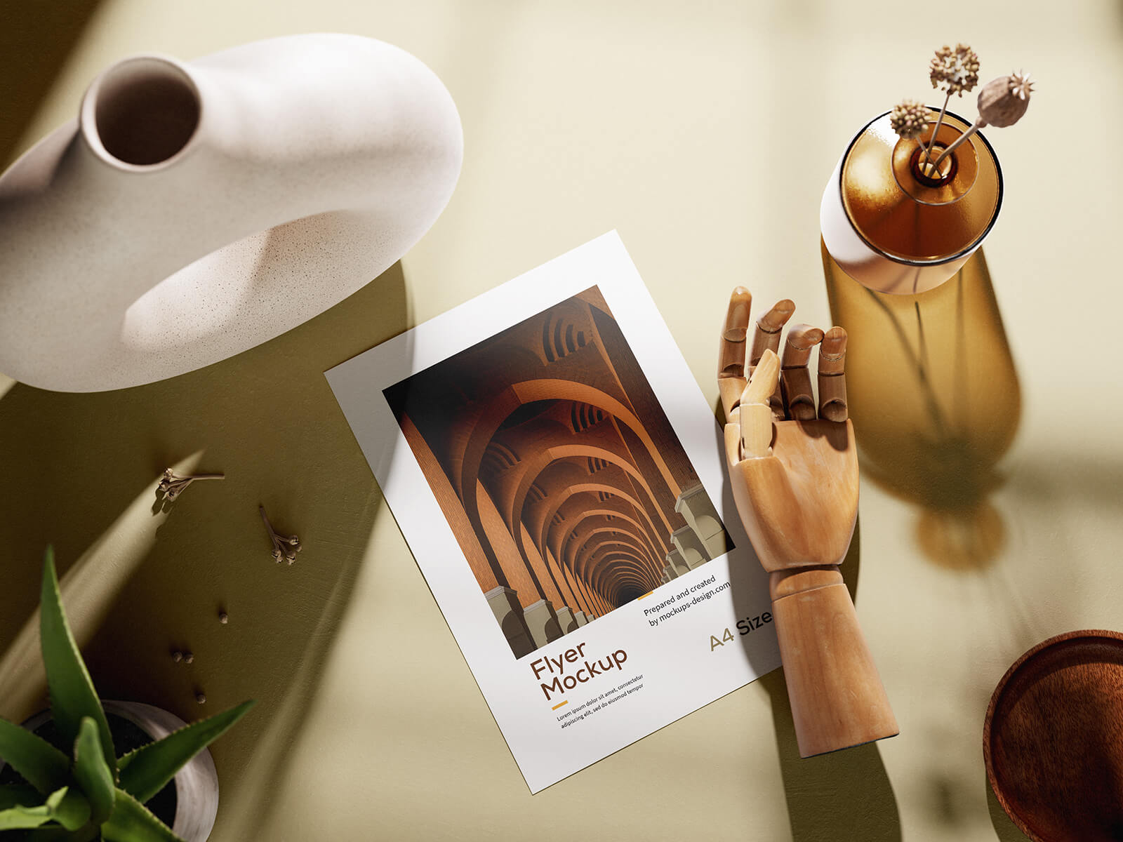 Papier décoratif A4 Flyer Mockup