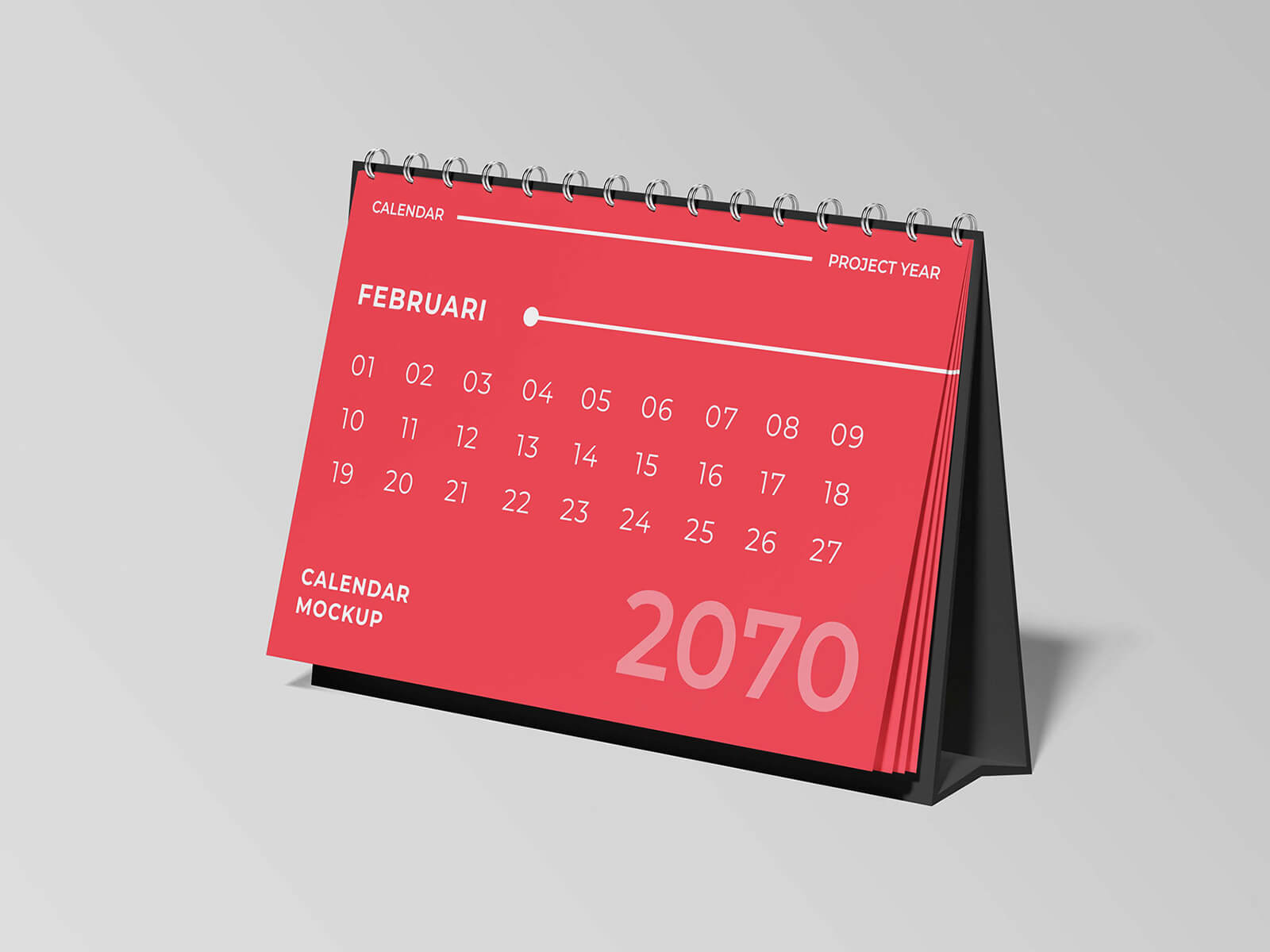 Мокап настольного календаря 2026