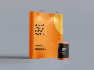 Exhibition Pop-Up Display Stand Mockup Files
