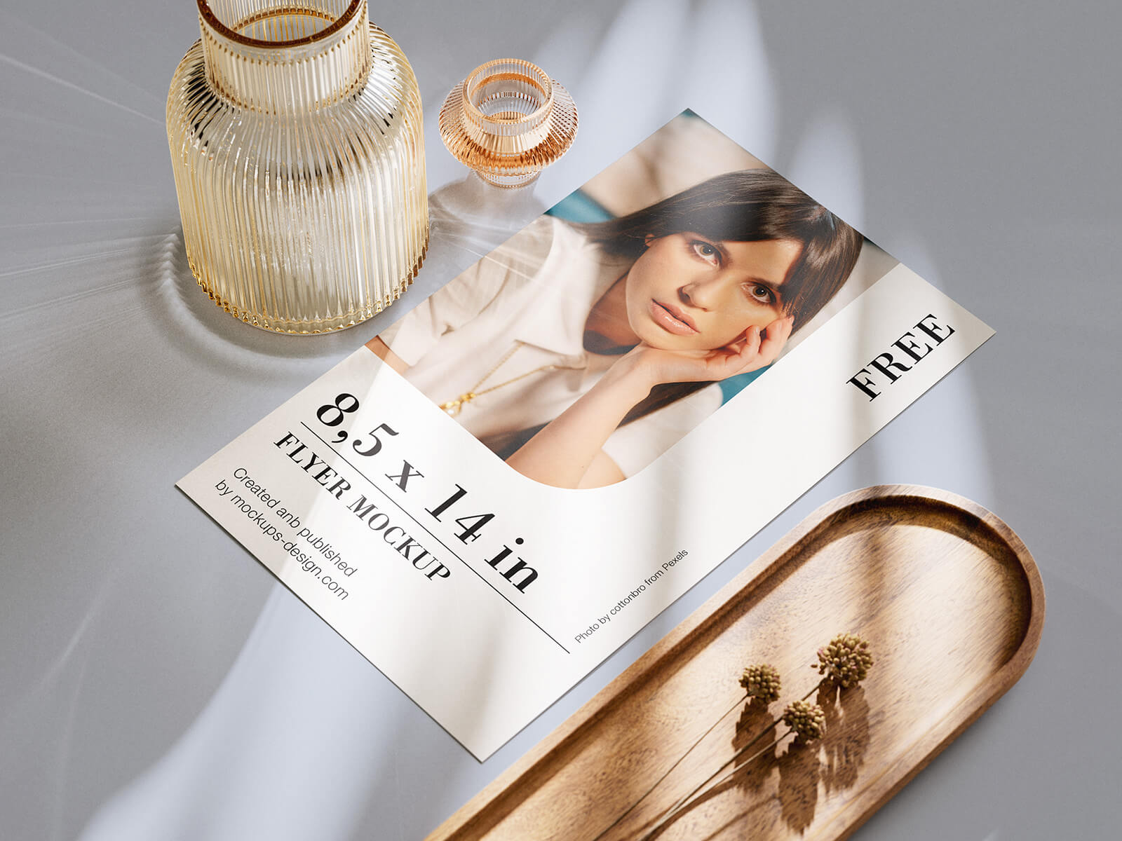3 8,5 x 14 Legal Paper Flyer Mockup