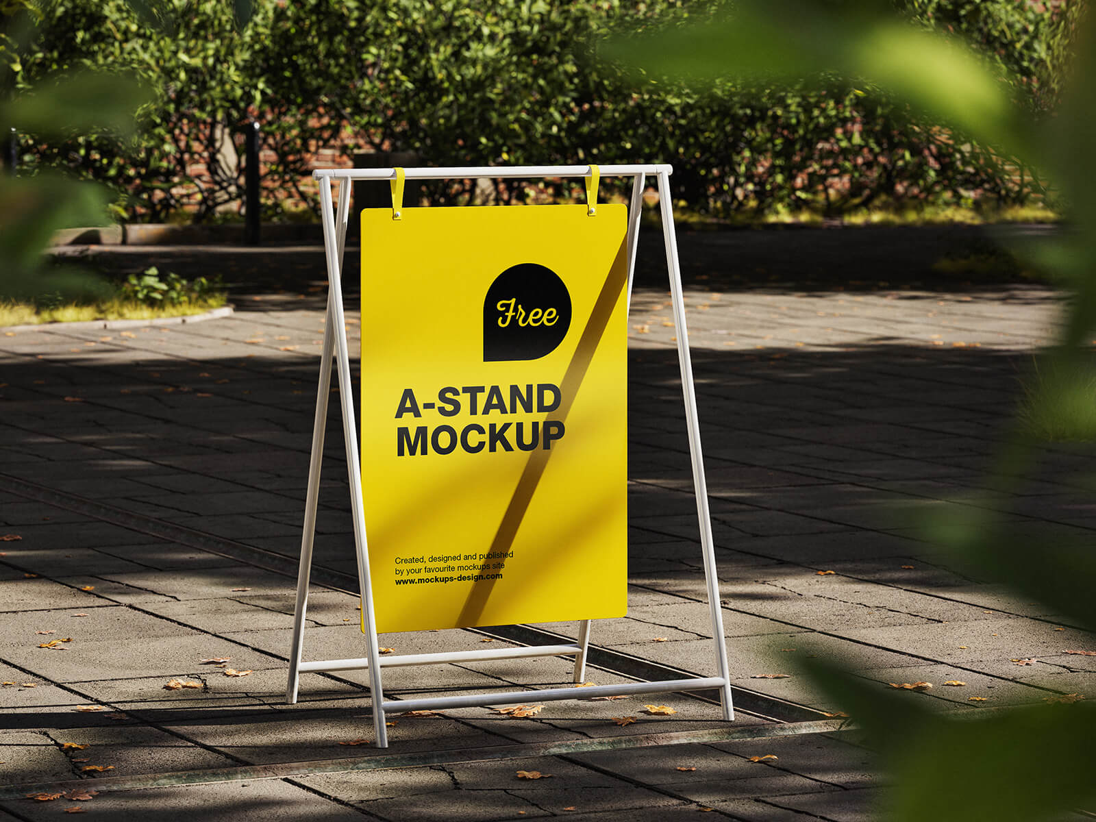 Tragbarer A-Frame-Poster-Ständer Mockup