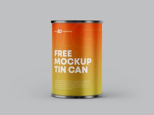 Premium Food Tin Can Mockup