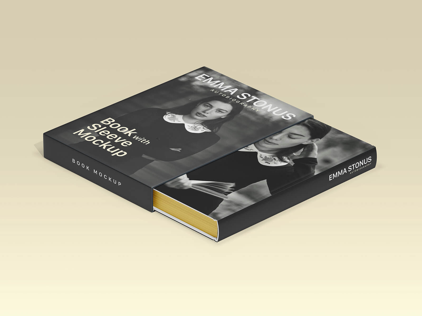 Softcover Book & Sleeve Mockup