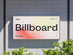 Wall Mounted Billboard Mockup Set