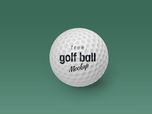 White Golf Ball Mockup