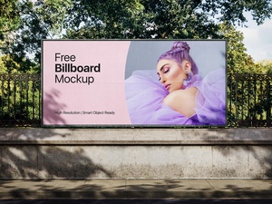 On Fence Street Billboard Mockup