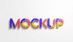 Maqueta gratis de logotipos 3D