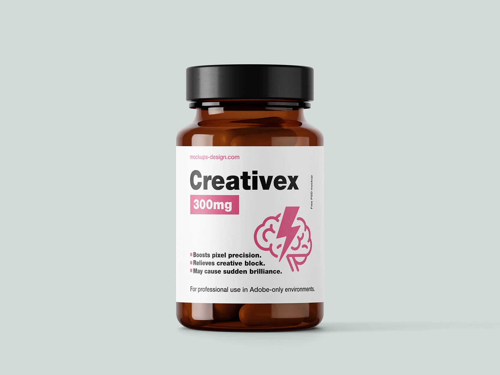 Capsule Supplement Jar Medicine Bottle Mockup