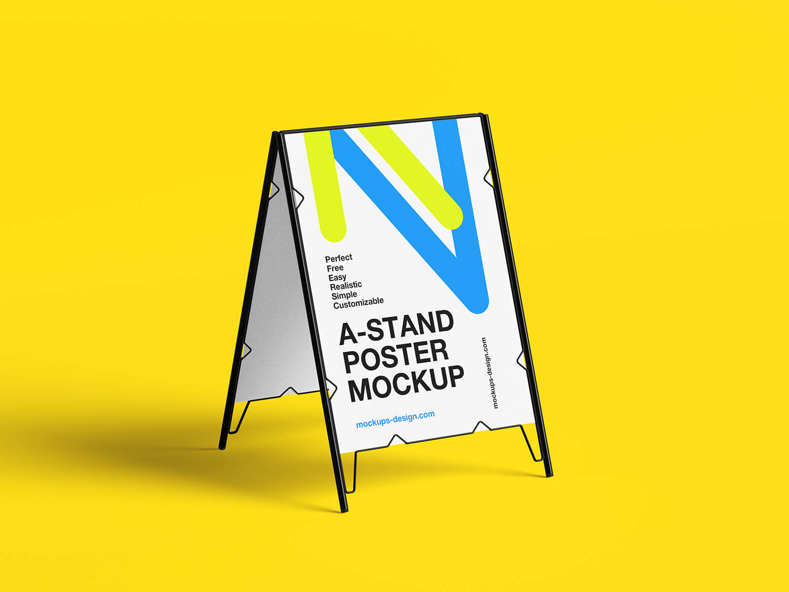 Metal A-Frame Stand Mockup