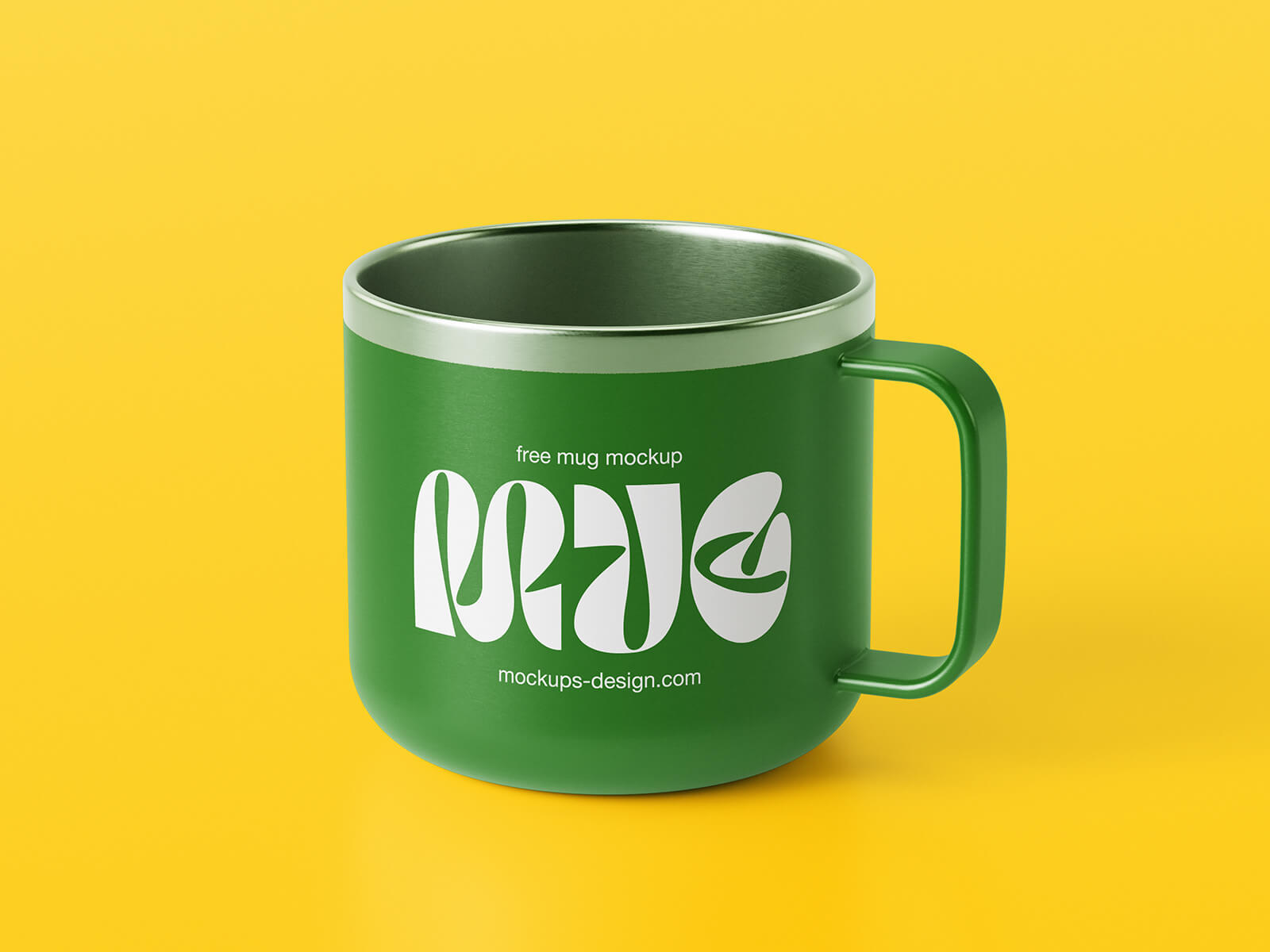 4 tasse en métal minimale maquette