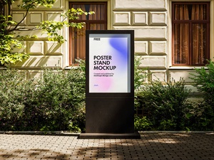 Premium -Poster -Display -Ständer Mockup