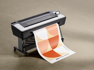 Maqueta de carteles de impresión de plotter