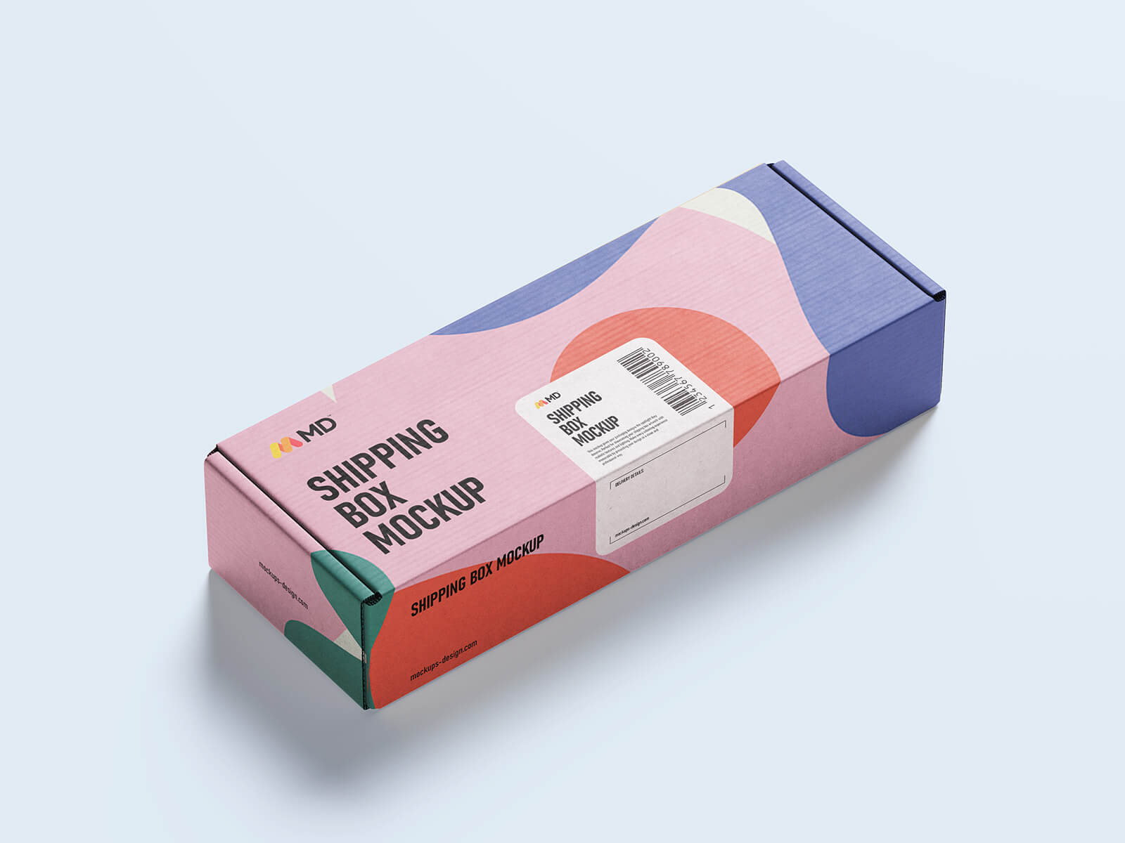 Прямоугольная доставка с надписью Mailer Box Mockup