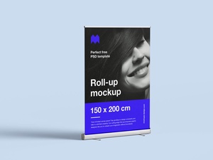 4 Free Roll-up Banner Mockup Files