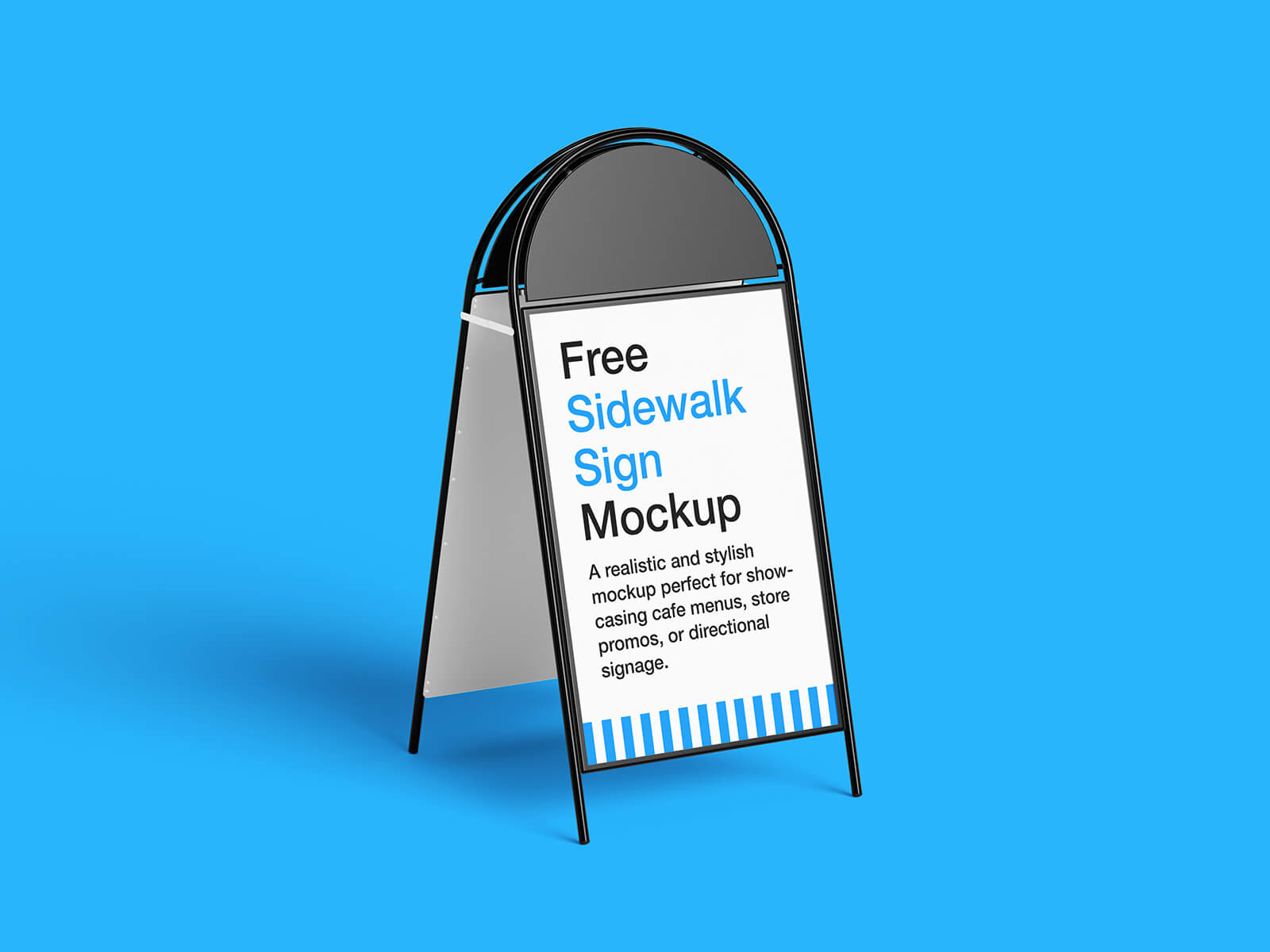 Gekrümmte Mockup Sidewalk A-Frame-Zeichen