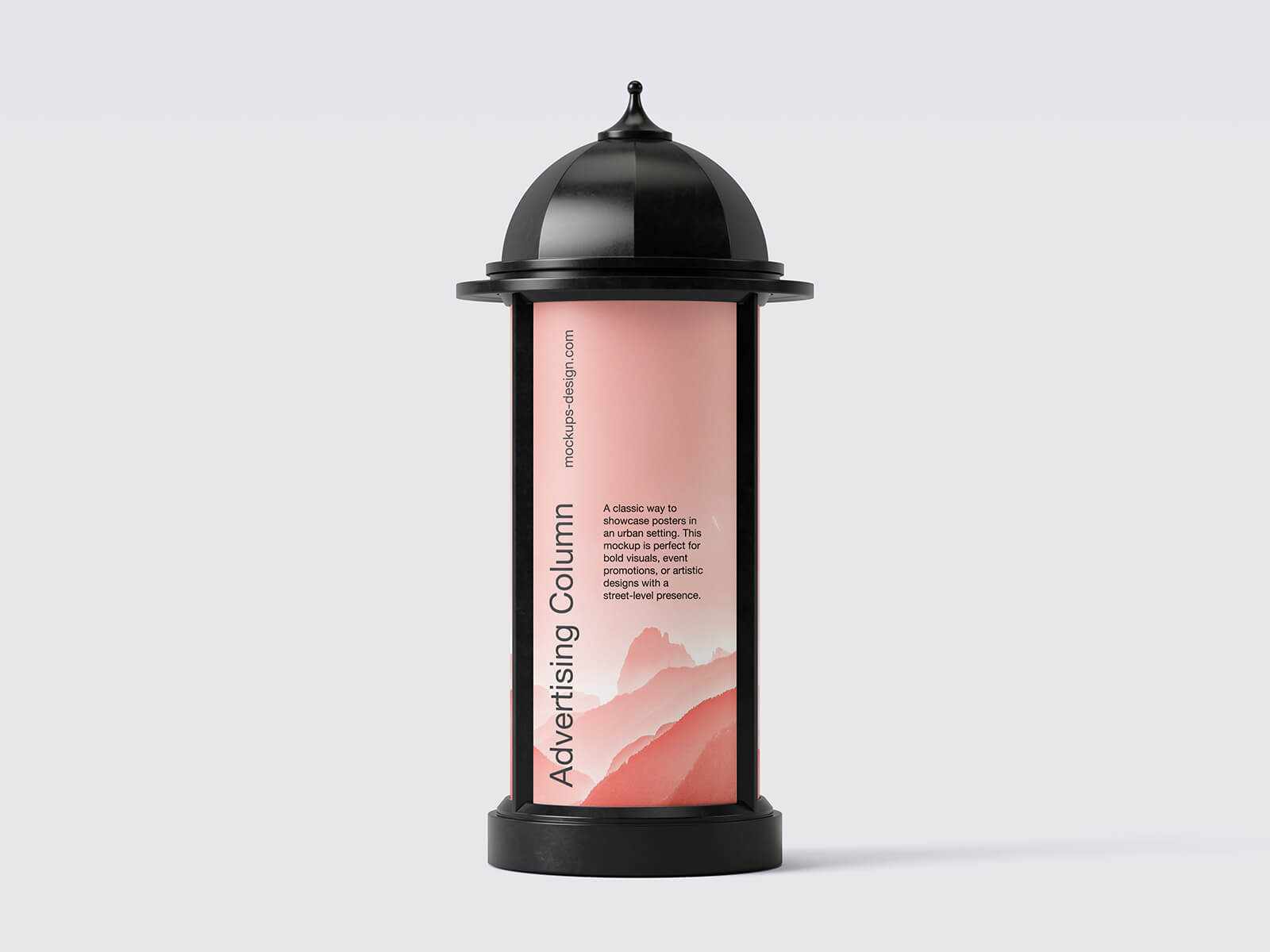 Maqueta de pilares de columna publicitaria de Morris Mockup