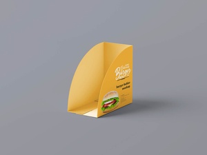 5 Archivos de maqueta de empaque del soporte de hamburguesas de papel gratuitos