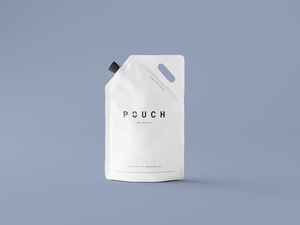 5 Free Stand Up Spouted Doypack Pouch With Handle Mockup Files