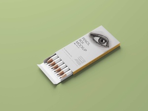 6 Free Lead Pencil Box Packaging Mockup Files