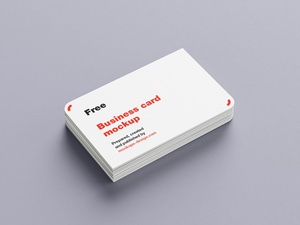 6 Free Rounded Corners Business Card Mockup Files