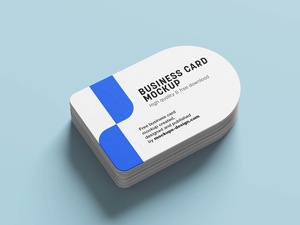 Semicircle Business Card Mockup