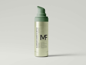 8 Mockup de botella de bomba sin aire para productos cosméticos